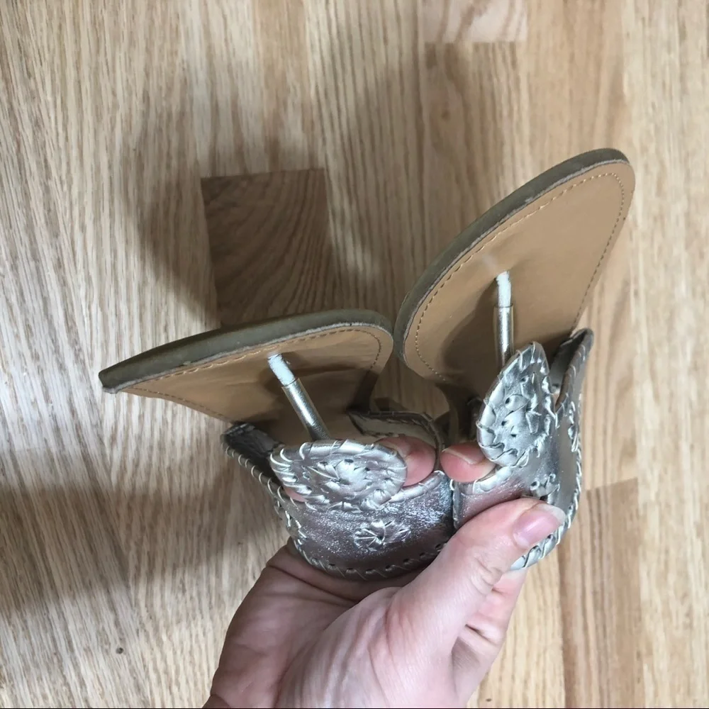 Stuart Weitzman Daisy Silver Sandals Sz 3